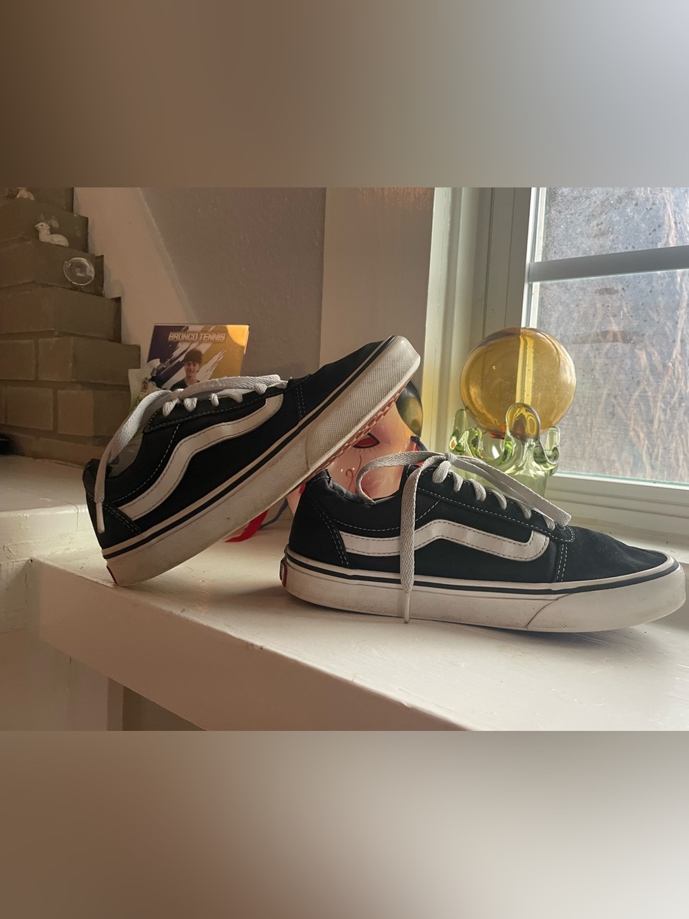 Vans Black and White womens Low-Top Skate Sneakers